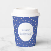 青とピンクのミニマルビジネスロカスタムゴ 紙コップ (裏面)