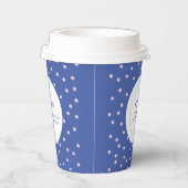 青とピンクのミニマルビジネスロカスタムゴ 紙コップ (右)