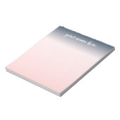 青とピンクのメモパーソナライズされた帳 ノートパッド (回転)