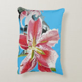 青とピンクのユリユリ水彩クッション アクセントクッション (裏面(縦))