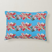 青とピンクのユリユリ水彩クッション アクセントクッション (裏面)