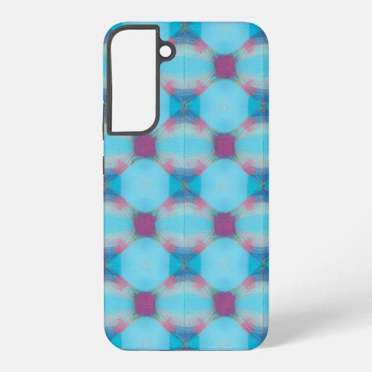 青とピンクの万華鏡スマホケース SAMSUNG GALAXYケース (裏面)
