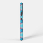 青とピンクの万華鏡スマホケース SAMSUNG GALAXYケース (右側面)