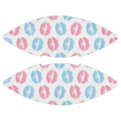 青とピンクの唇のパターン、口紅、キス アメリカンフットボール (パネル)