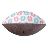 青とピンクの唇のパターン、口紅、キス アメリカンフットボール (回転270)