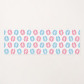 青とピンクの唇のパターン、口紅、キス ヨガマット (正面(横))