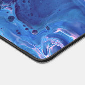 青とピンクの大理石の抽象化 デスクマット (コーナー)