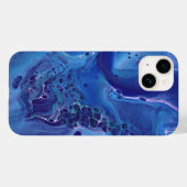 青とピンクの大理石の抽象化 Case-Mate iPhoneケース (裏面 (横))