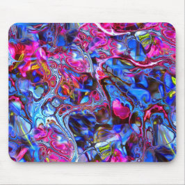 青とピンクの大理石の旋回マウスパッド マウスパッド
