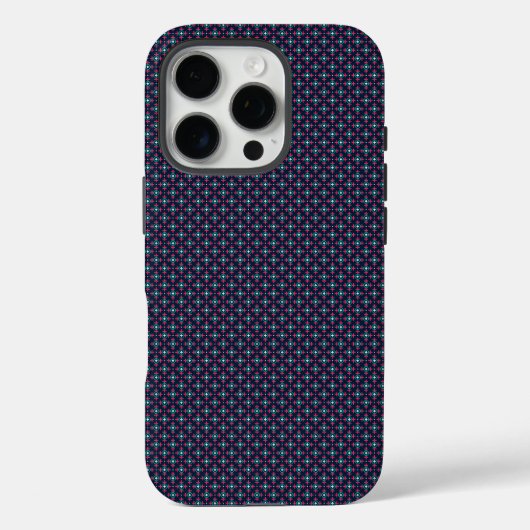 青とピンクの幾何学模様のスマホケース Case-Mate iPhoneケース (裏面)