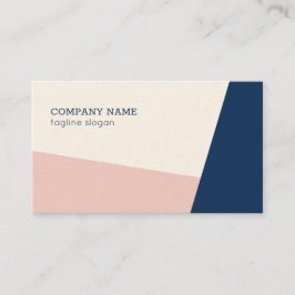 青とピンクの幾何学的 名刺