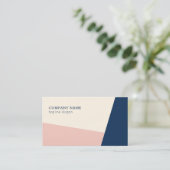 青とピンクの幾何学的 名刺 (スタンド正面)