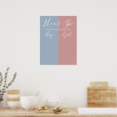 青とピンクの性別が投票記号を明らかにする ポスター (キッチン)