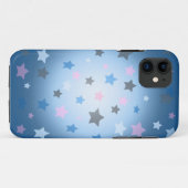 青とピンクの星のパターンiphone 4 ケース Case-Mate iPhoneケース (裏面(横))