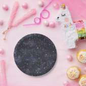 青とピンクの星空の天体ベビーシャワー ペーパープレート (パーティー)