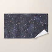 青とピンクの星空　天体をモチーフにしたファンタジックなデザイン バスタオルセット (ハンドタオル)
