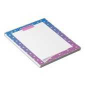 青とピンクの星 ノートパッド (アングル)