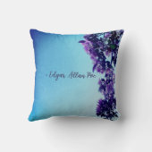 青とピンクの春フローラ詩 クッション (裏面)