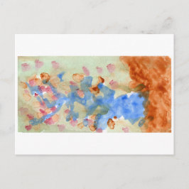 青とピンクの木はがき ポストカード