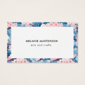 青とピンクの桜フローラ注文サンキューカード (裏面)