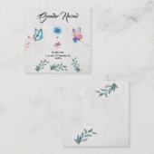 青とピンクの水の色のエンクロージャカード エンクロージャーカード (正面/裏面)