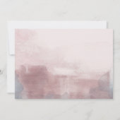 青とピンクの水の色の写真の日付を保存 招待状 (裏面)