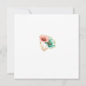 青とピンクの水彩画エンゲージメントパーティー招待状 セーブザデート (裏面)