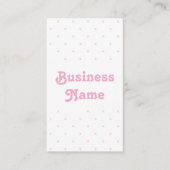 青とピンクの水玉模様の名刺 名刺 (正面)