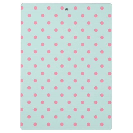 青とピンクの水玉模様 クリップボード (裏面)