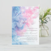 青とピンクの煙のジェンダーの表示 招待状 (スタンド正面)