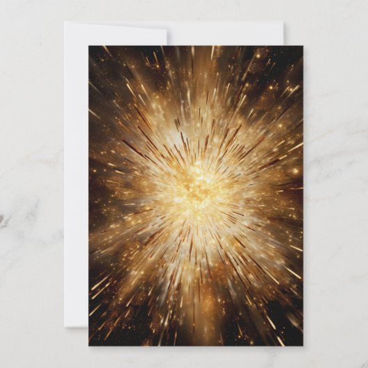 青とピンクの煙のハートベビー性別がパーティーを明かす 招待状 (裏面)