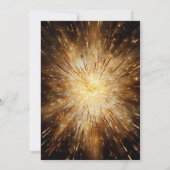 青とピンクの煙のハート 赤ちゃんの性別発表パーティー 招待状 (裏面)