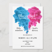 青とピンクの煙の性別が明らかになる 招待状 (正面)