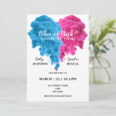 青とピンクの煙の性別が明らかになる 招待状 (スタンド正面)