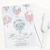 青とピンクの熱気球の性別が明らかになる 招待状