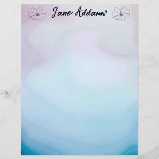 青とピンクの瑪瑙 レターヘッド (正面)