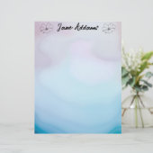 青とピンクの瑪瑙 レターヘッド (スタンド正面)