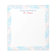 青とピンクの縁ど先生