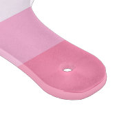 青とピンクの色の濃淡のストライプ カッティングボード (角)