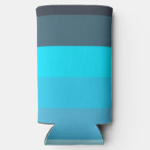 青とピンクの色の濃淡のストライプ スリム缶クーラー (裏面)