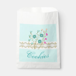 青とピンクの花が咲く フェイバーバッグ