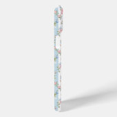 青とピンクの花とリボンのストライプ Case-Mate iPhoneケース (裏面 / 右)