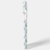 青とピンクの花とリボンのストライプ Case-Mate iPhoneケース (裏面 / 左)