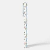 青とピンクの花とリボンのストライプ Case-Mate iPhoneケース (裏面 / 左)