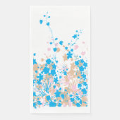 青とピンクの花の魅力的なアレンジメント (正面)