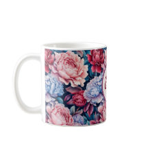 青とピンクの花パーソナライズされた