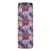 青とピンクの花パーソナライズされた タンブラー (裏面)