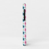 青とピンクの花柄 Case-Mate iPhoneケース (裏面/左)