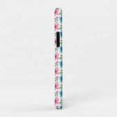 青とピンクの花柄 Case-Mate iPhoneケース (裏面/右)