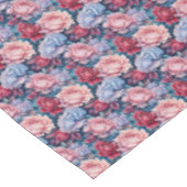 青とピンクの花 テーブルクロス (アングル)